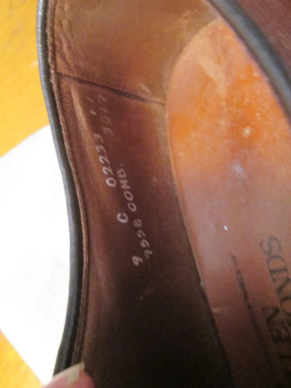 Vtg Allen Edmonds Leeds brown pebbled leather oxford dress shoes brown 9 D